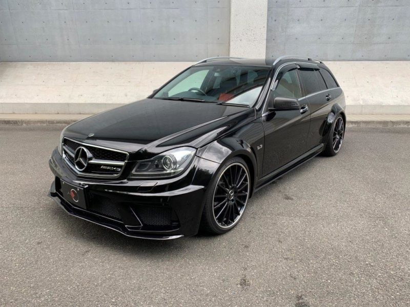 メルセデス・ベンツ C180 ワゴン AMG ワイドボディ 純正ブラックホイール レッドコンビシート画像9