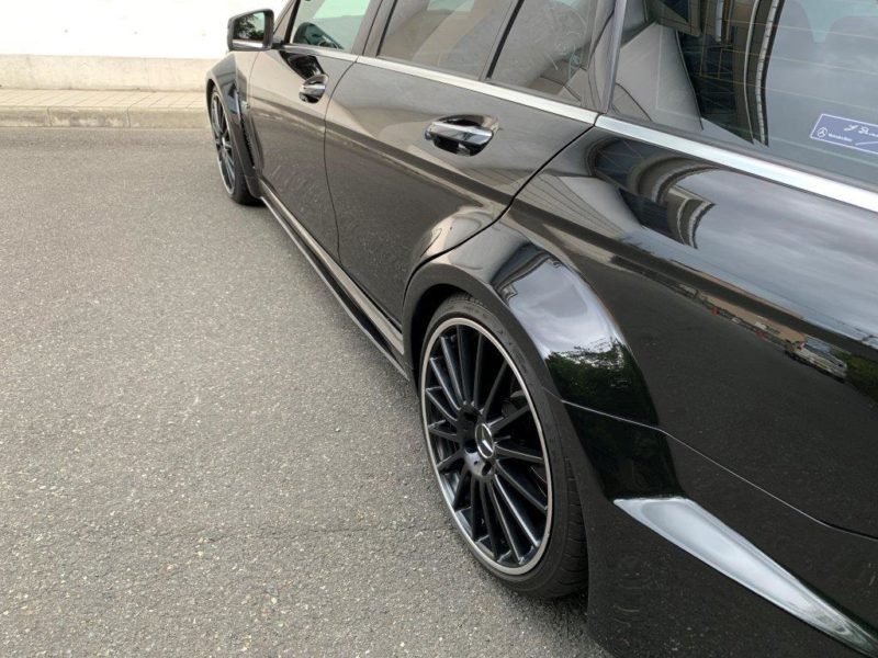 メルセデス・ベンツ C180 ワゴン AMG ワイドボディ 純正ブラックホイール レッドコンビシート画像5