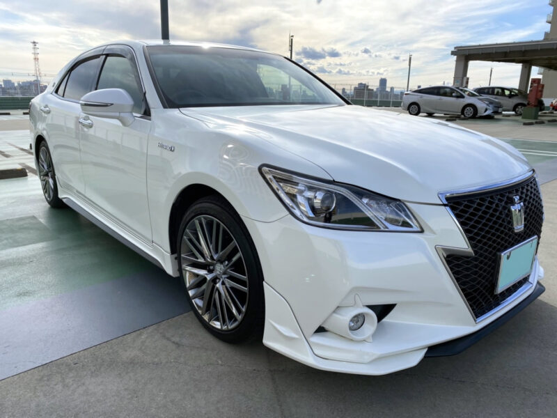 クラウンアスリート ハイブリッド2.5S ブラックスタイル★TRDフルエアロ★ウッドステアリング★ディーラー認定中古車★極良極美★新品タイヤ★ドラレコ★大人気セダン★激安画像1