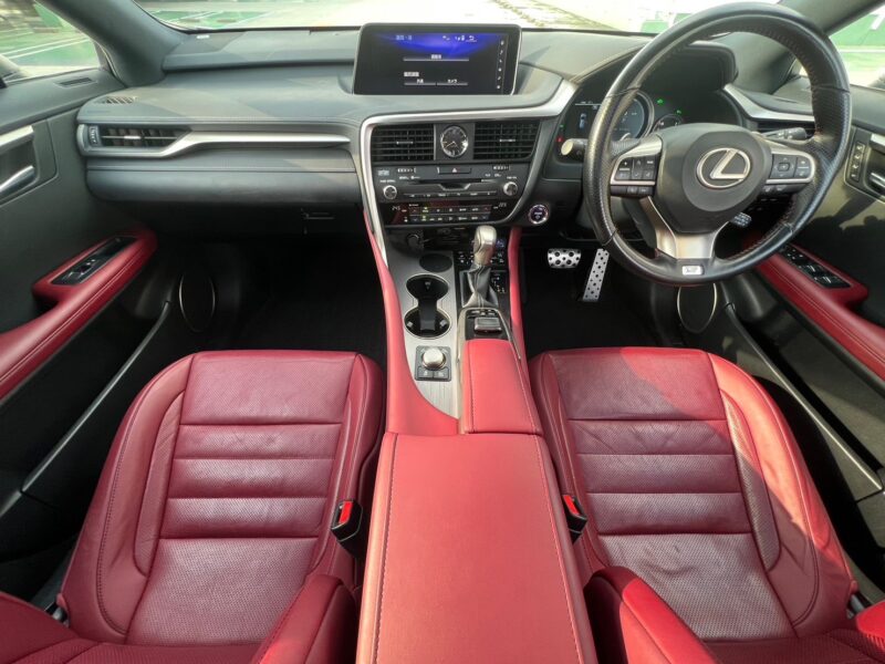 レクサスRX450h Fスポーツ TOM’Sエアロ★R5税金完納★車検ロング★パノラマルーフ★TOM’Sエアロ★赤革★マークレビンソンサウンドシステム★360°カメラ★オプション充実★極良極美★業界最安画像10
