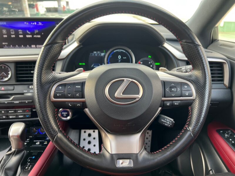 レクサスRX450h Fスポーツ TOM’Sエアロ★R5税金完納★車検ロング★パノラマルーフ★TOM’Sエアロ★赤革★マークレビンソンサウンドシステム★360°カメラ★オプション充実★極良極美★業界最安画像15