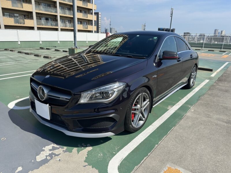 AMG CLA45 4マチック★走行中TV視聴★タイヤばり山★赤キャリ★赤ステッチ★デイライト★業界最安画像0